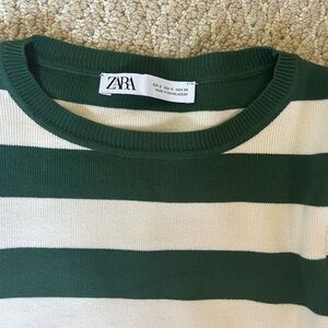 Zara Striped Cropped Sweater